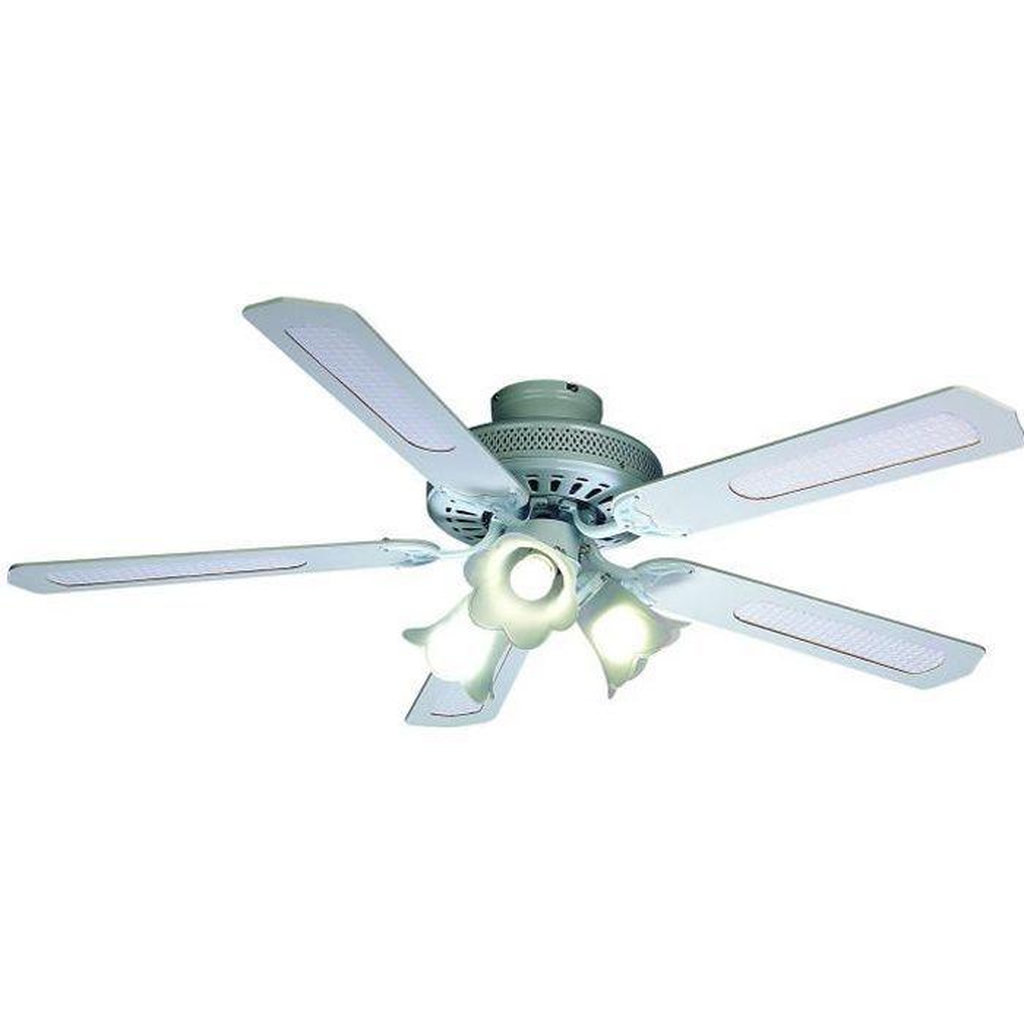 Farelek ventilateur de plafond réversible 5 pales + éclairage